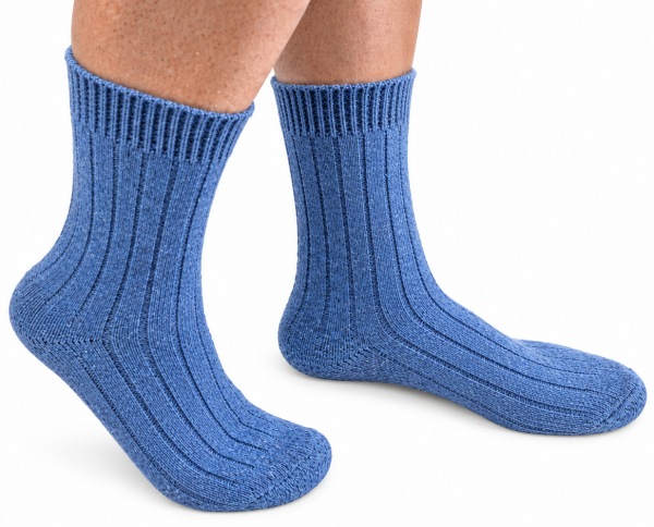 Lammwoll-Socken 1 Paar blau