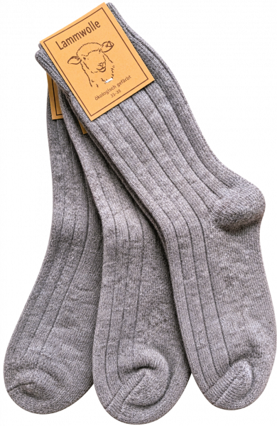 Lammwoll-Socken 3 Paar braun