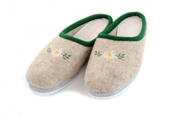 Filzhausschuhe Edelweiß
