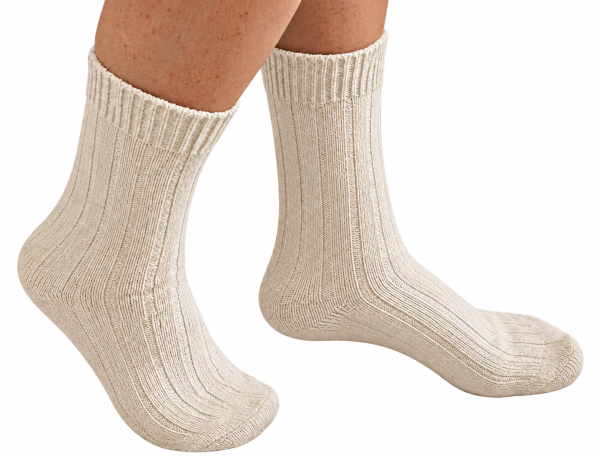 Lammwoll-Socken 1 Paar weiß