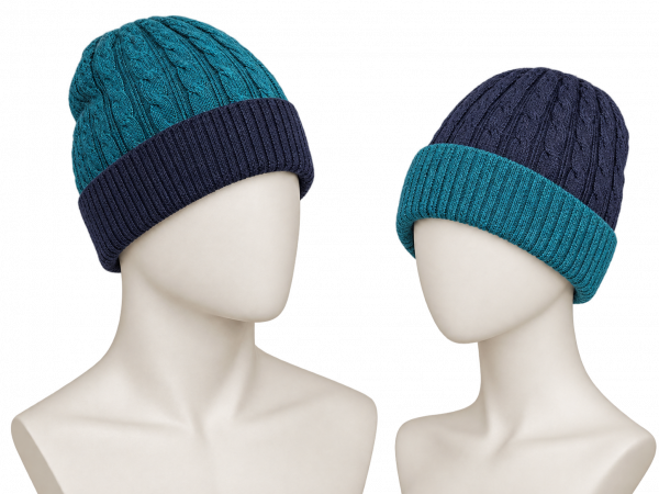 Alpaka Mütze Blue