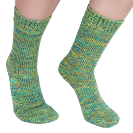 Alpaka Socken 1 Paar grün multicolore