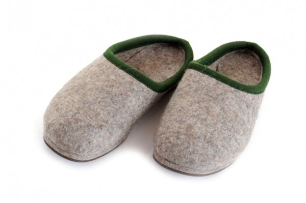 Filzhausschuhe Grau